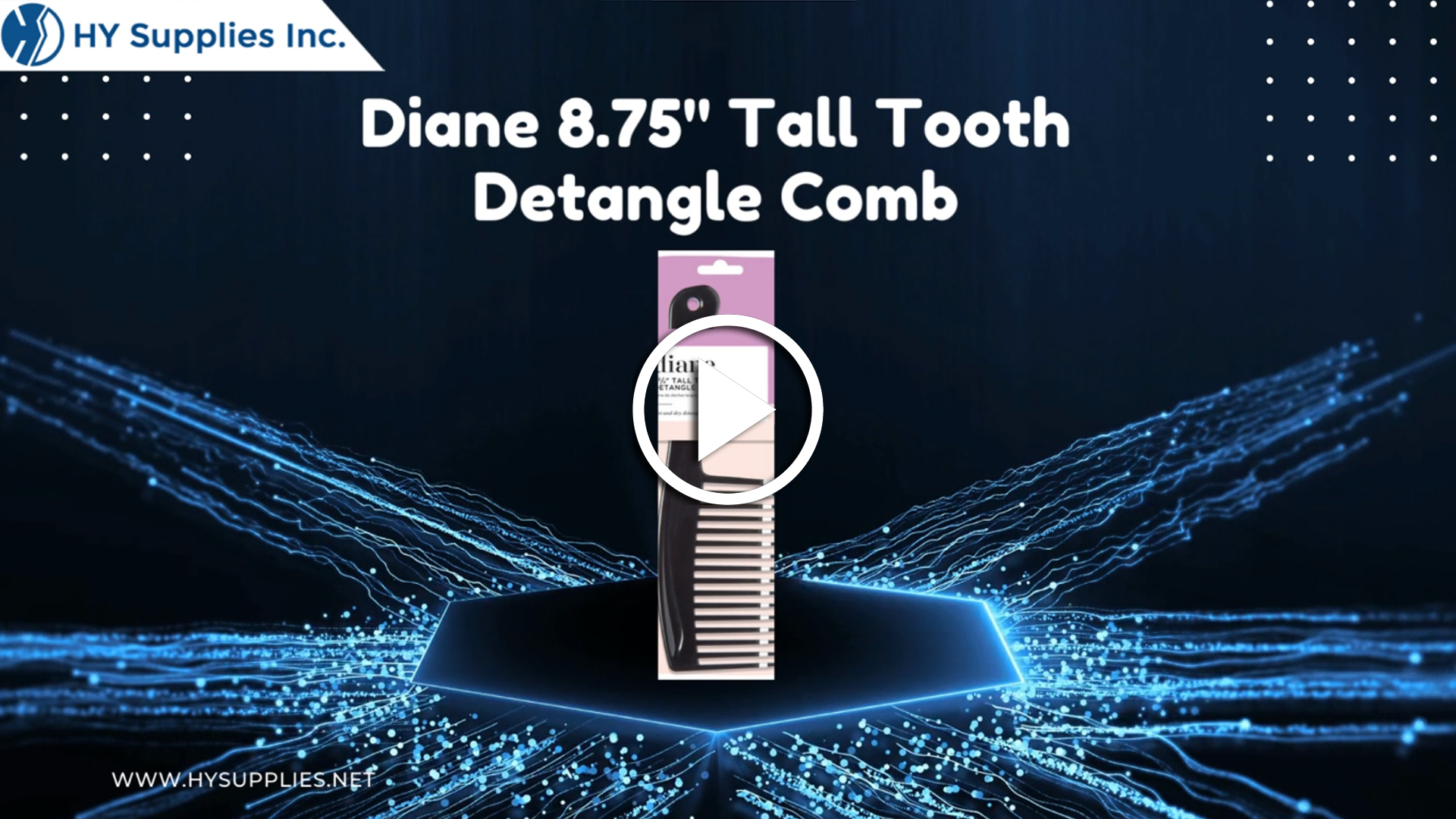 Diane 8.75" Tall Tooth Detangle Comb