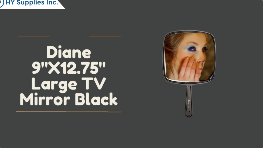 Diane 9"X12.75" Large TV Mirror Black