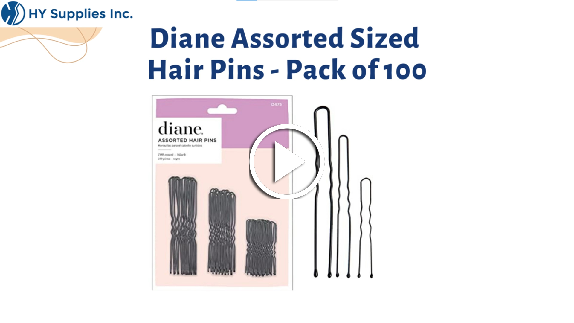 Diane Assorted Sized Hair Pins - Pack of 100