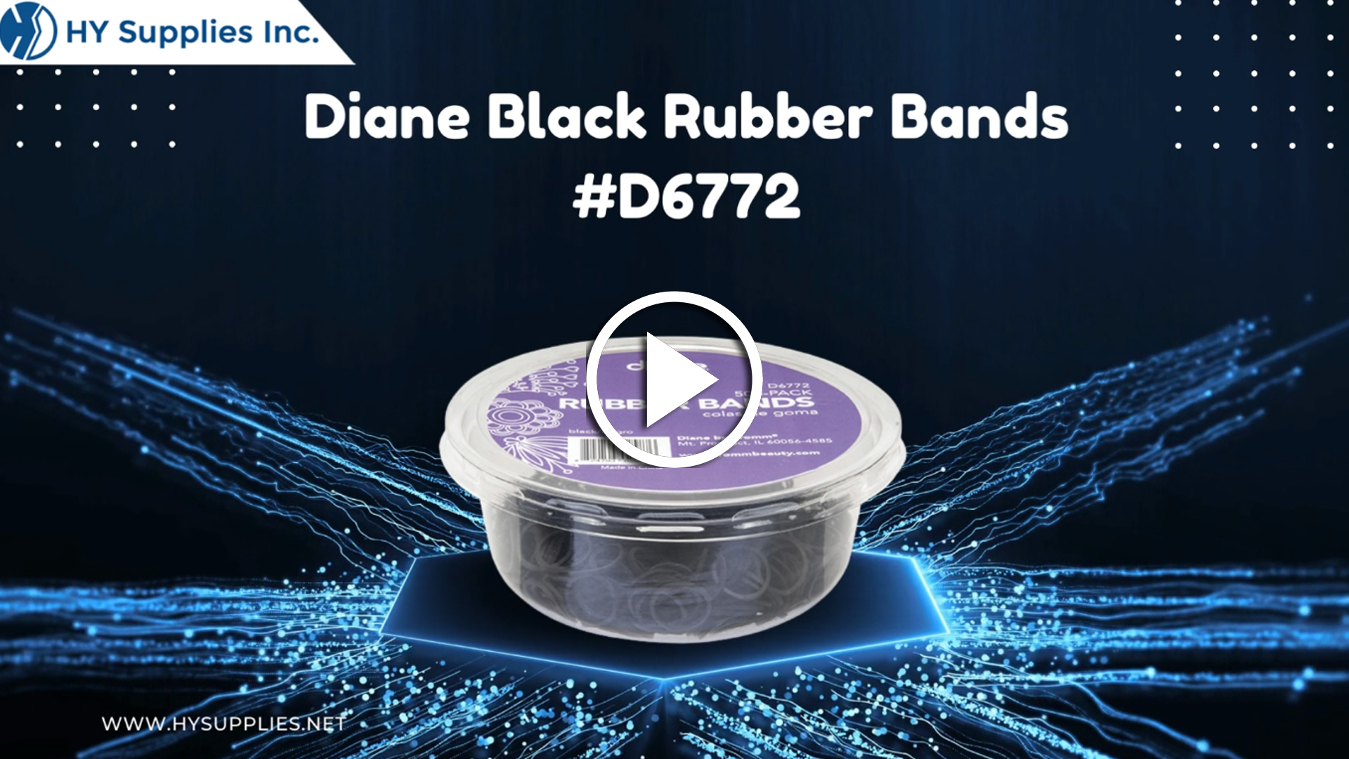 Diane Black Rubber Bands #D6772