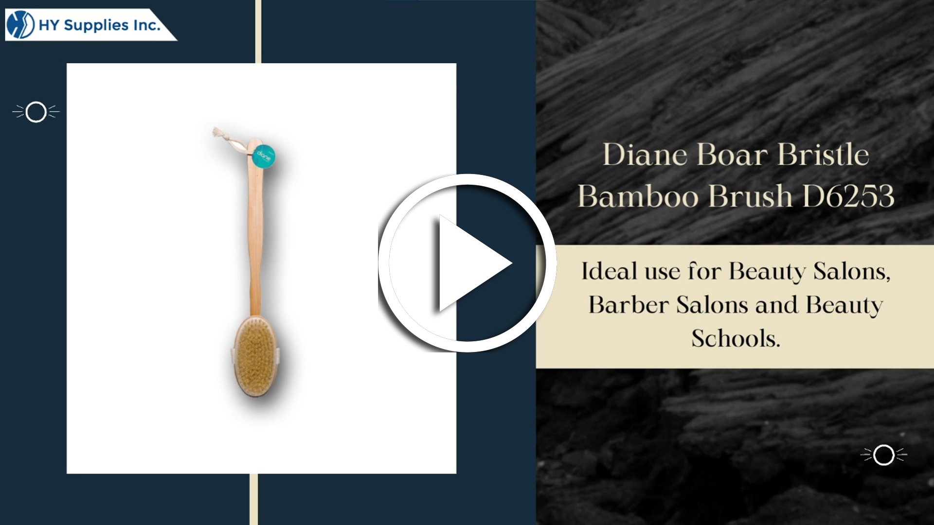 Diane Boar Bristle Bamboo Brush D6253
