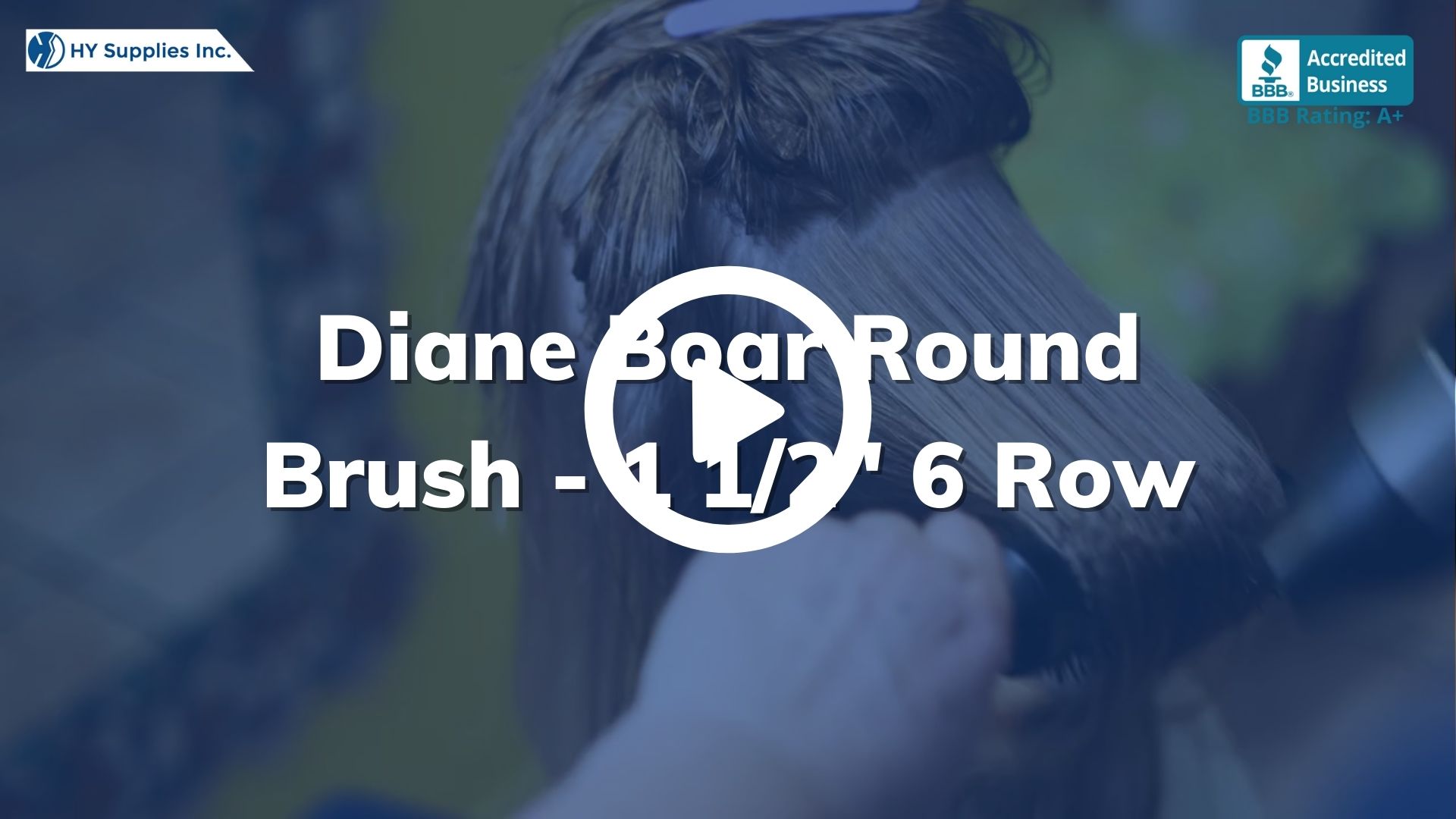 Diane Boar Round Brush - 1 1/2"" 6 Row