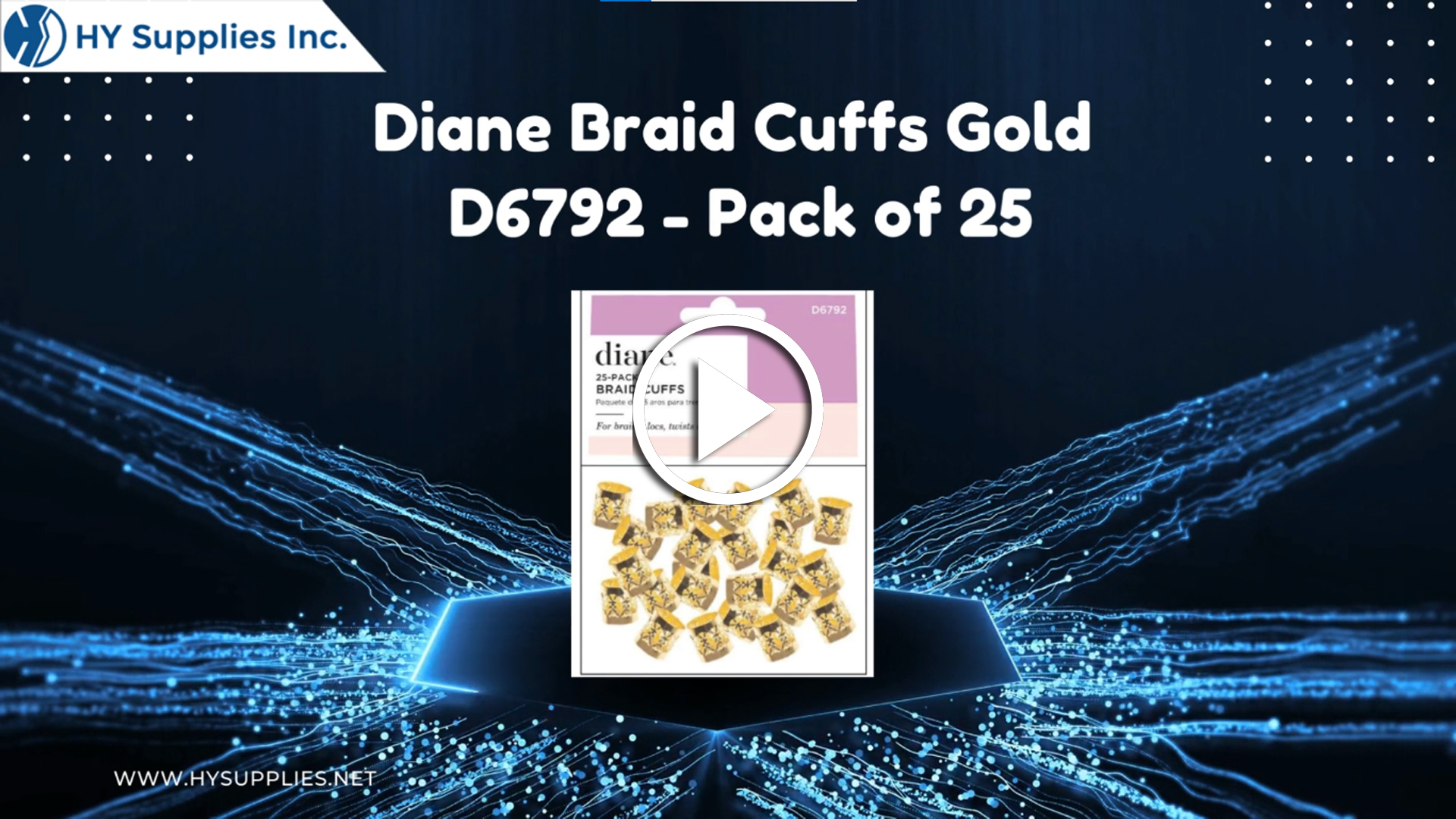 Diane Braid Cuffs Gold D6792 - Pack of 25
