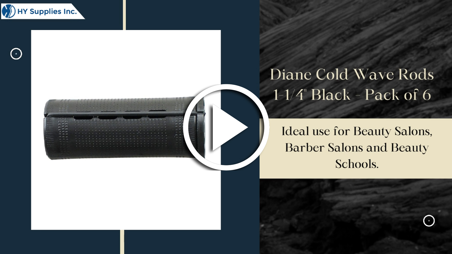 Diane Cold Wave Rods 1-1/4" Black - Pack of 6