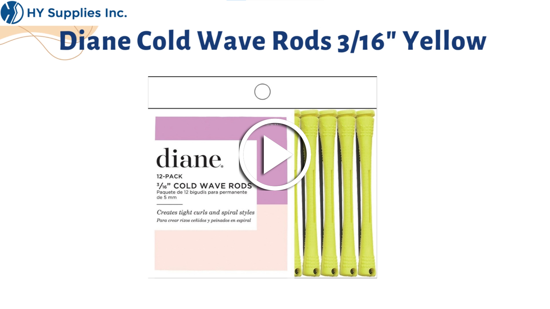 Diane Cold Wave Rods 3/16" Yellow 