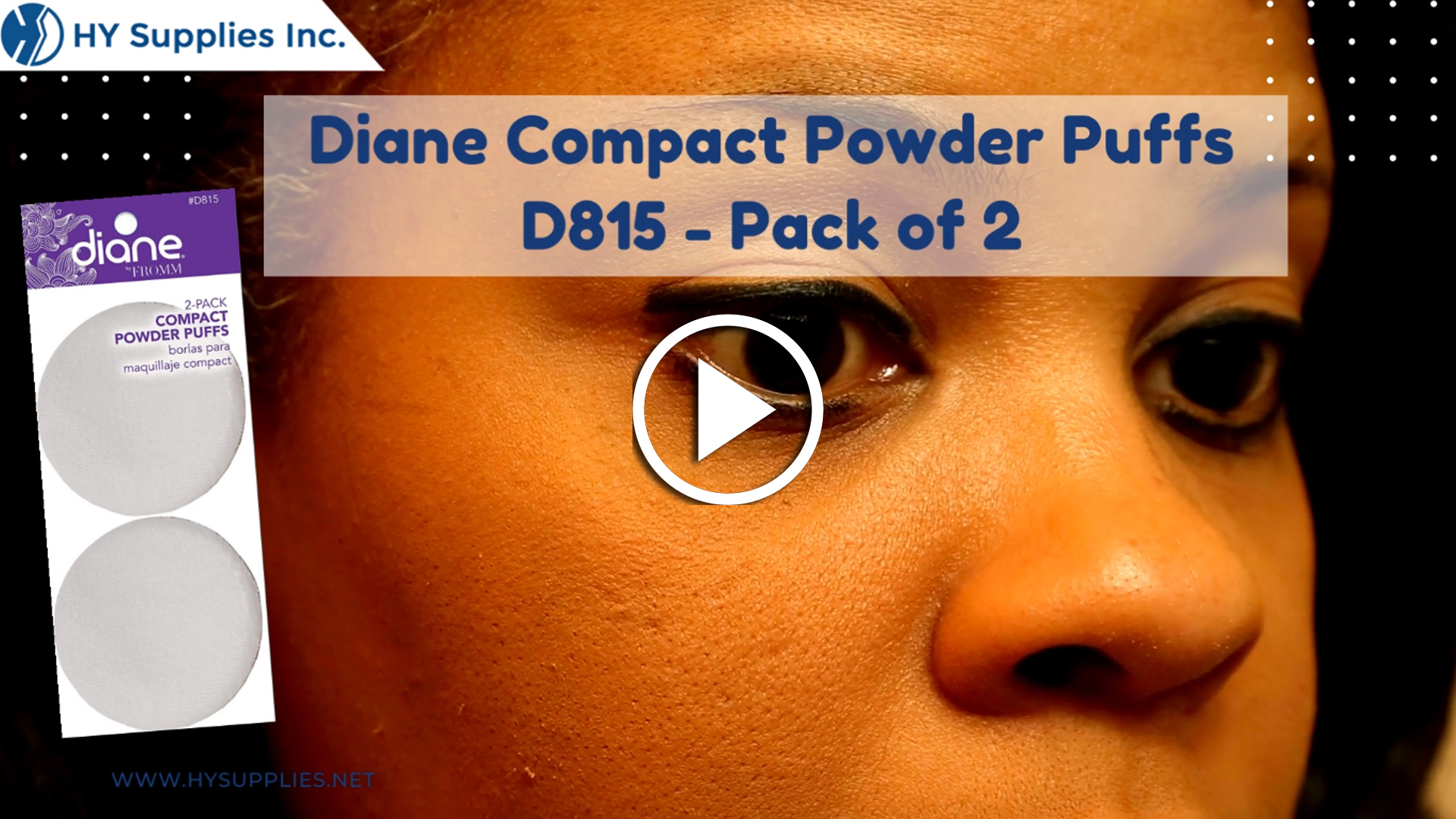 Diane Compact Powder Puffs D815 - Pack of 2