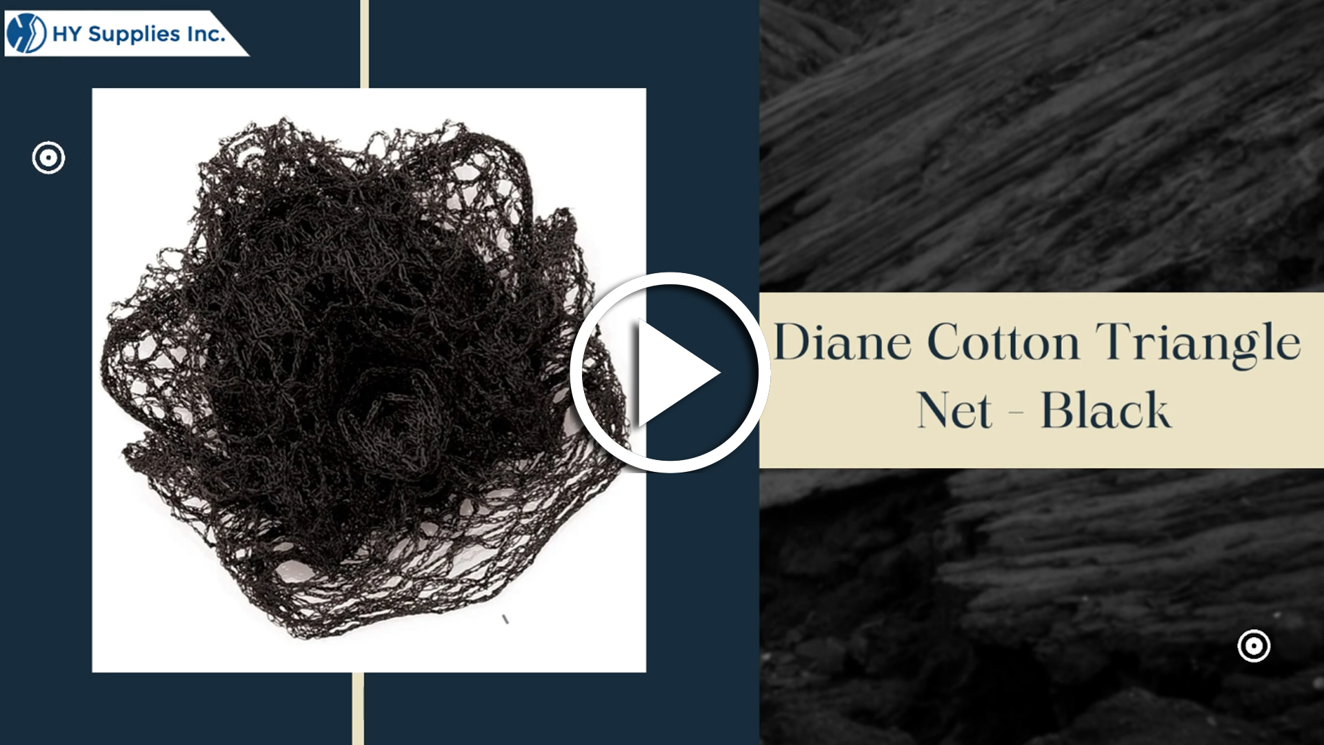 Diane Cotton Triangle Net - Black