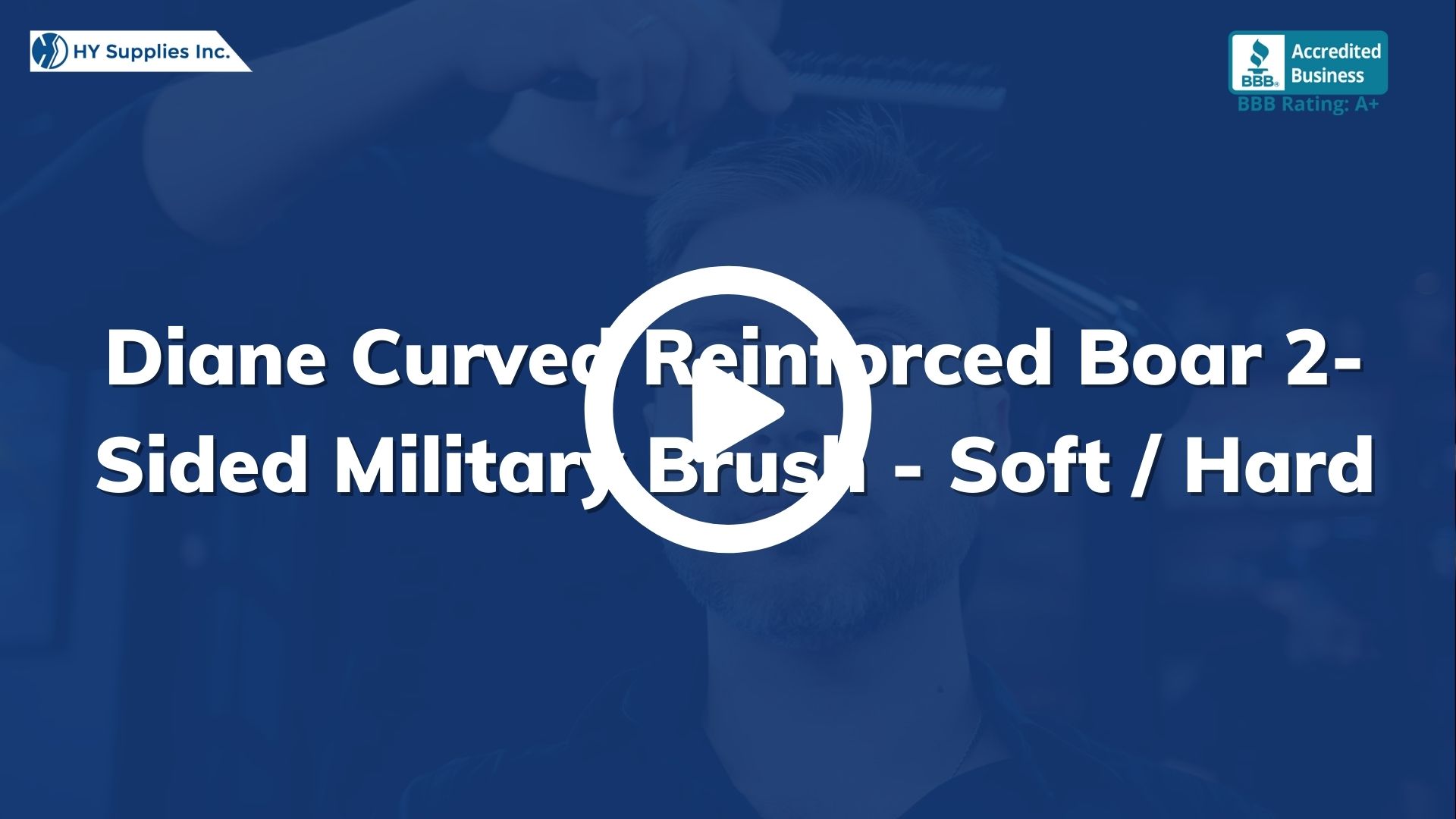 Diane Curved Reinforced Boar 2-Sided Military Brush - Soft / Hard