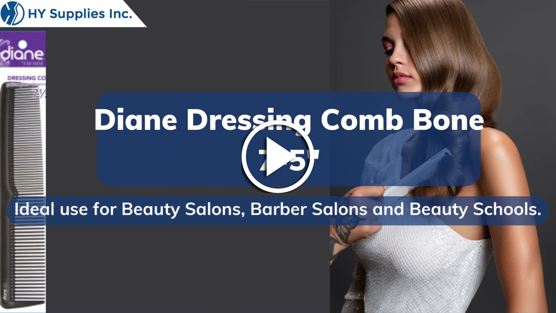 Diane Dressing Comb Bone 7-5"