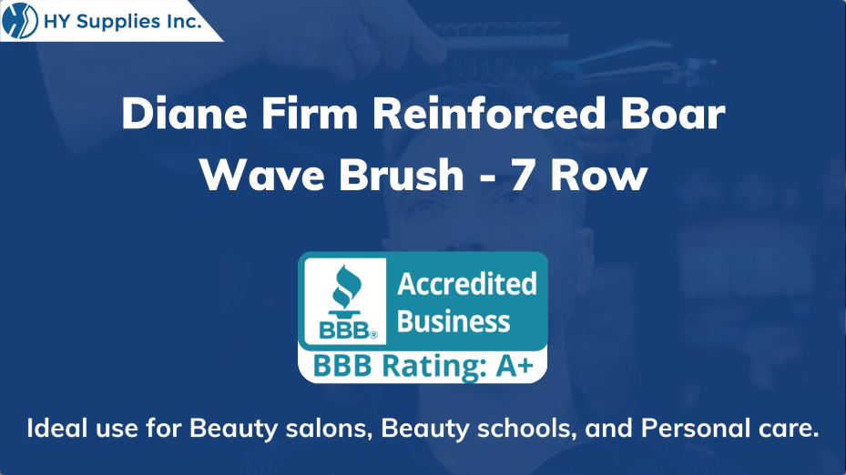 Diane Firm Reinforced Boar Wave Brush - 7 Row