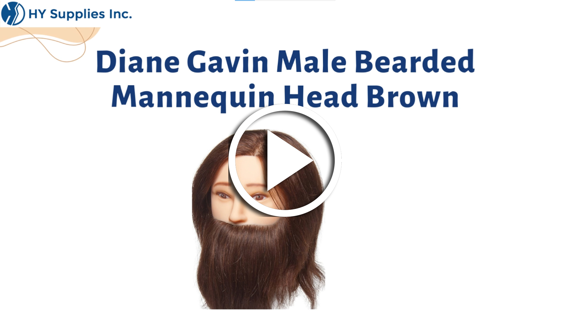Diane Gavin Male Bearded Mannequin Head Brown