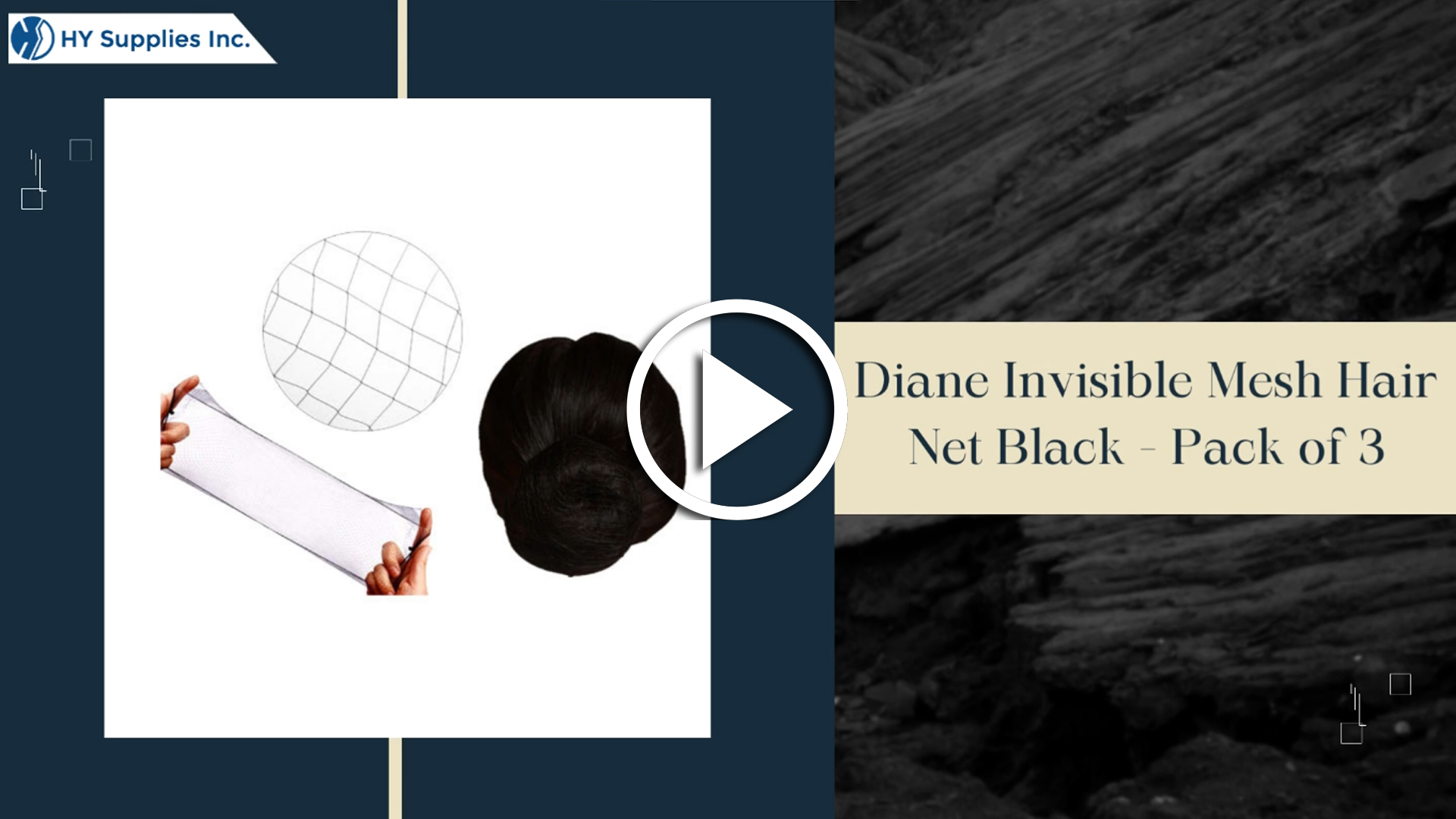 Diane Invisible Mesh Hair Net Black - Pack of 3