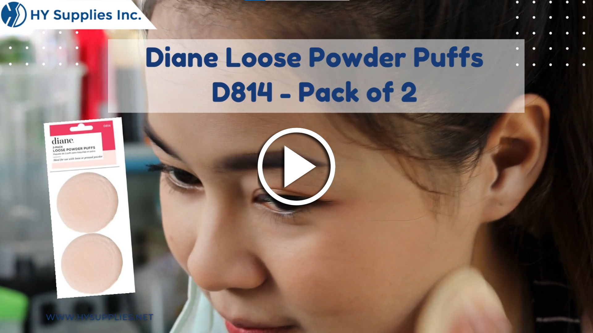 Diane Loose Powder Puffs D814 - Pack of 2