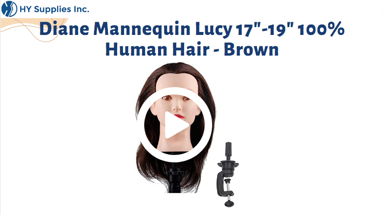 Diane Mannequin Lucy 17"-19"100% Human Hair - Brown