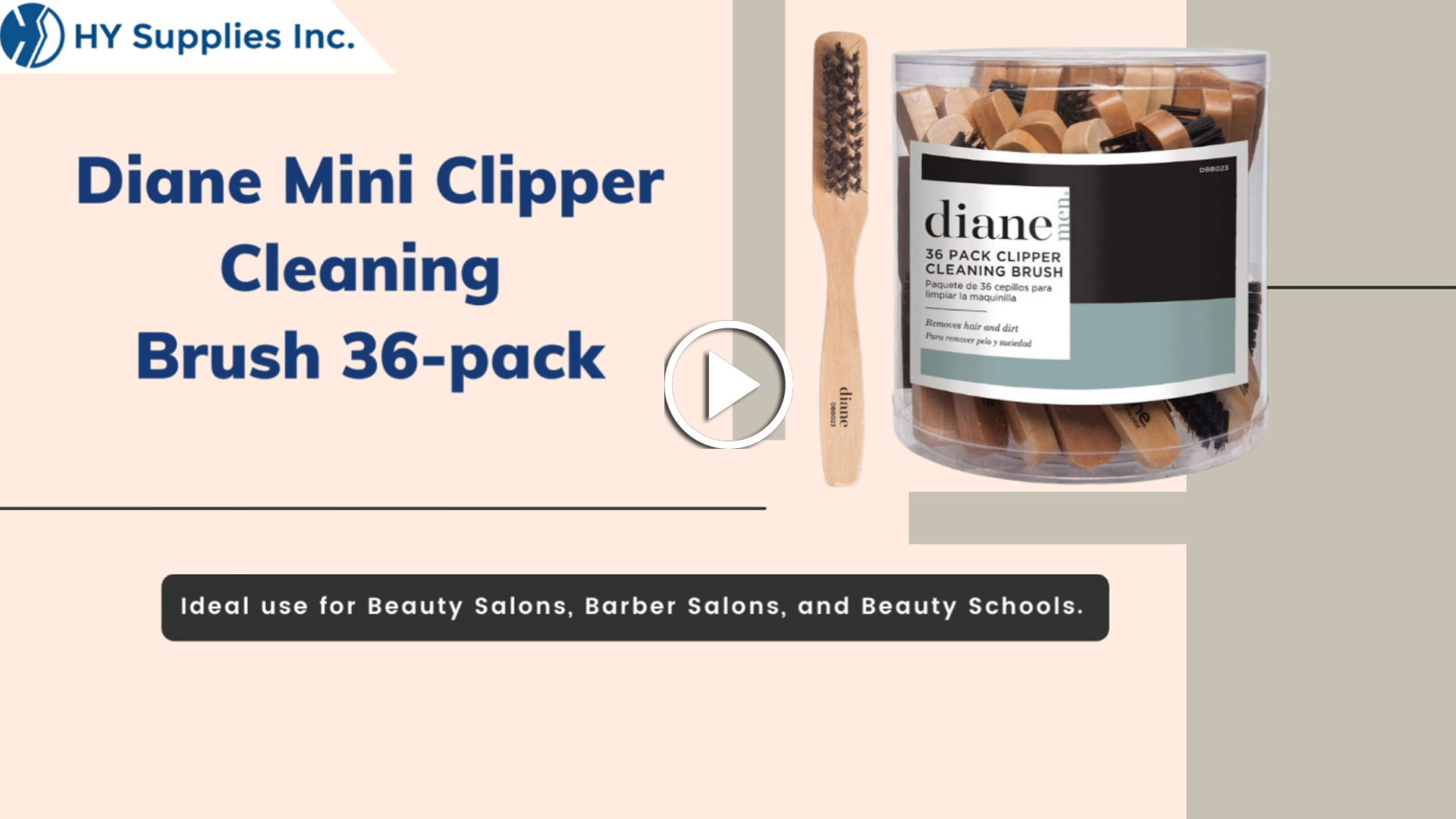 Diane Mini Clipper Cleaning Brush 36-pack