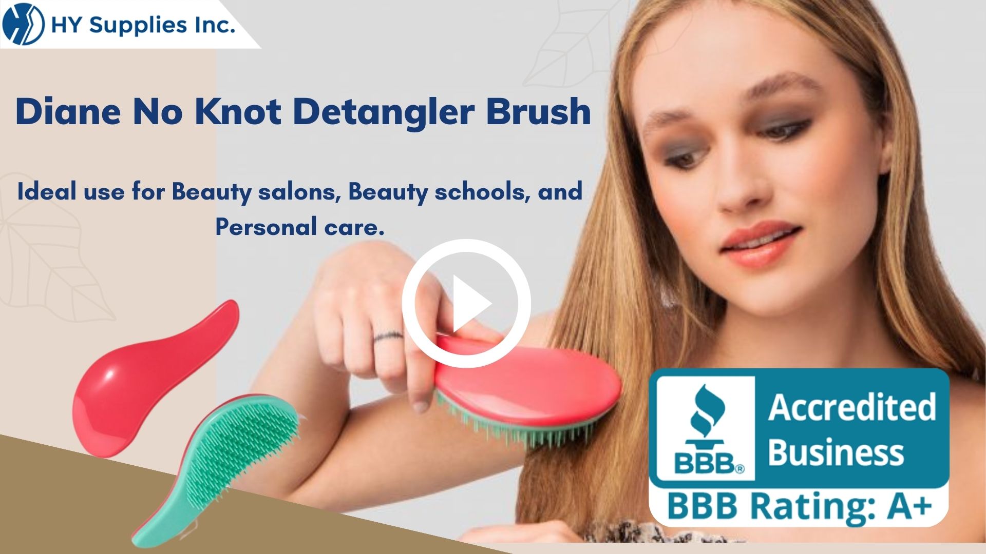 Diane No Knot Detangler Brush 