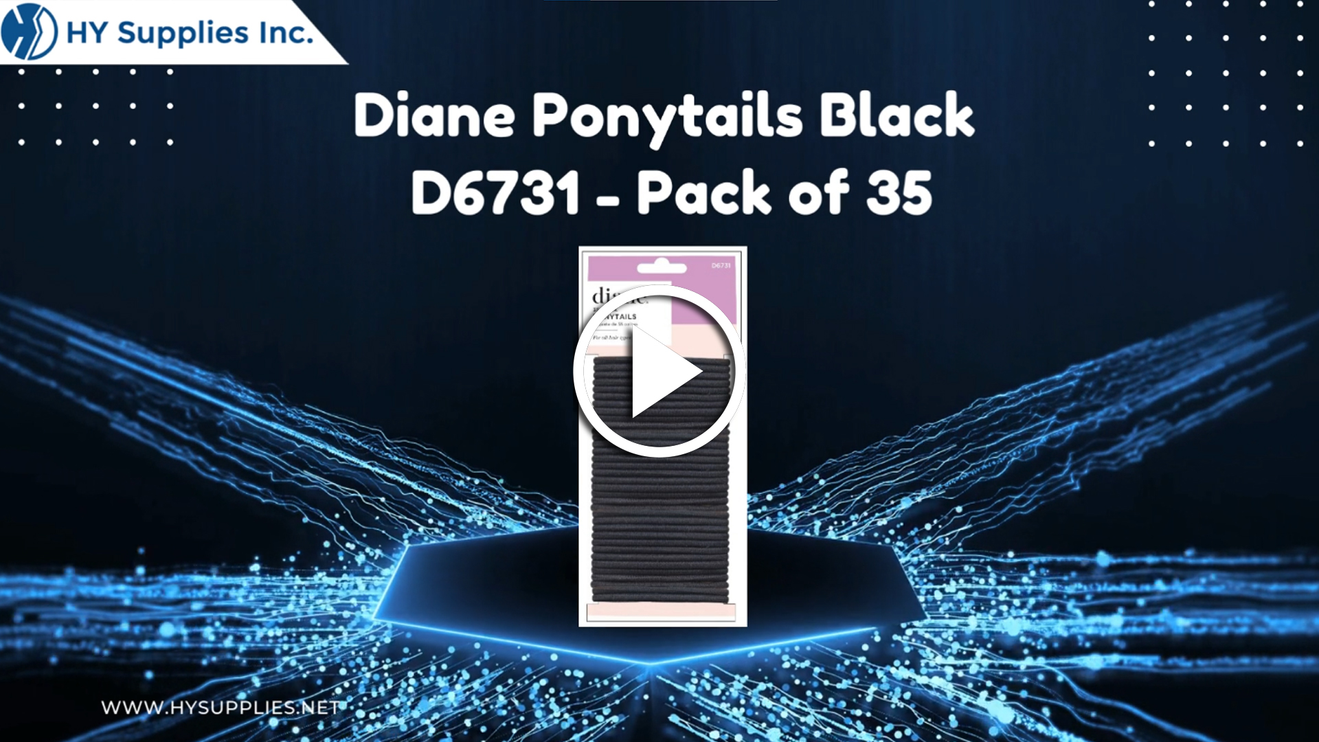 Diane Ponytails Black D6731 - Pack of 35