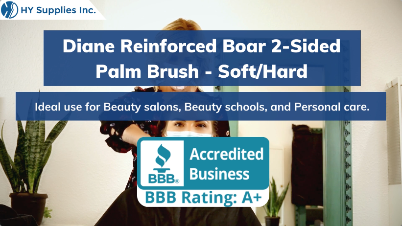 Diane Reinforced Boar 2-Sided Palm Brush - Soft/Hard