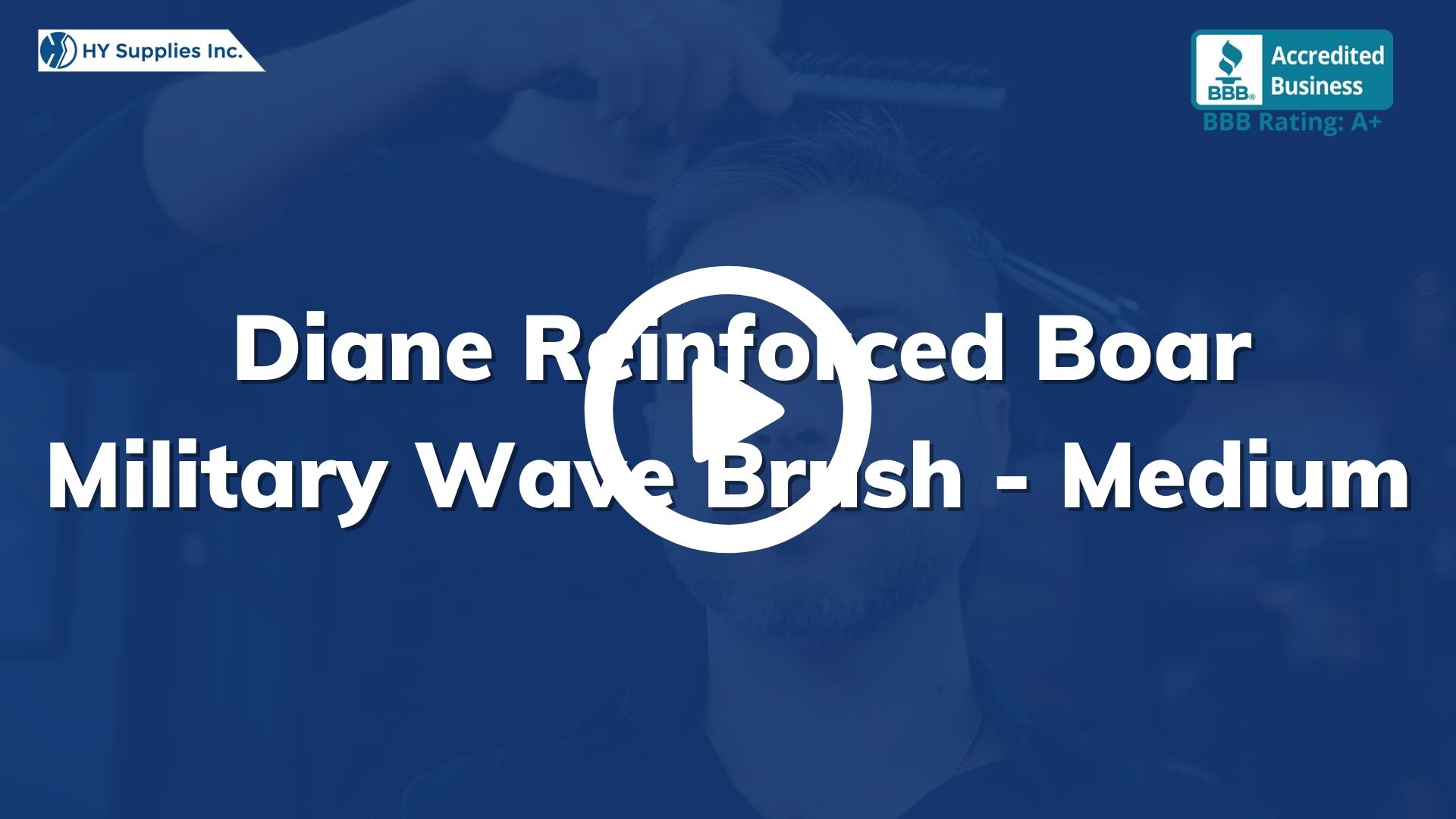 Diane Reinforced Boar Military Wave Brush - Medium