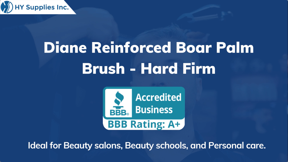 Diane Reinforced Boar Palm Brush - Hard Firm