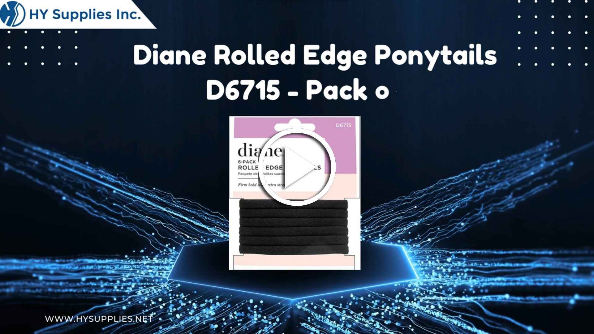 Diane Rolled Edge Ponytails D6715 - Pack of 6
