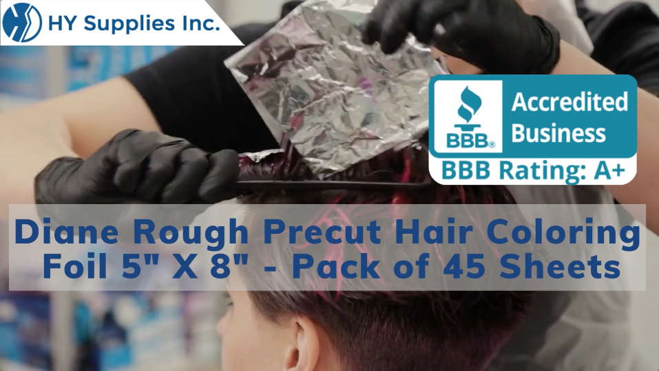 Diane Rough Precut Hair Coloring Foil 5"" X 8"" - Pack of 45 Sheets