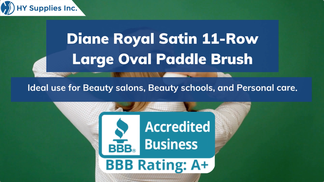 Diane Royal Satin 11-Row Large Oval Paddle Brush