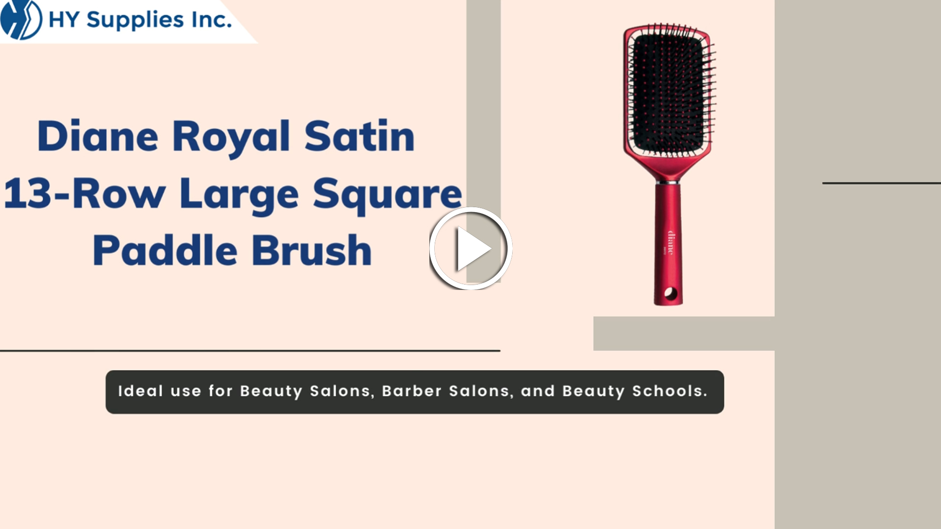 Diane Royal Satin 13-Row Large Square Paddle Brush