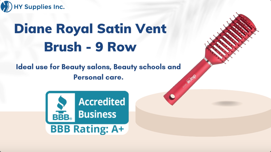 Diane Royal Satin Vent Brush - 9 Row