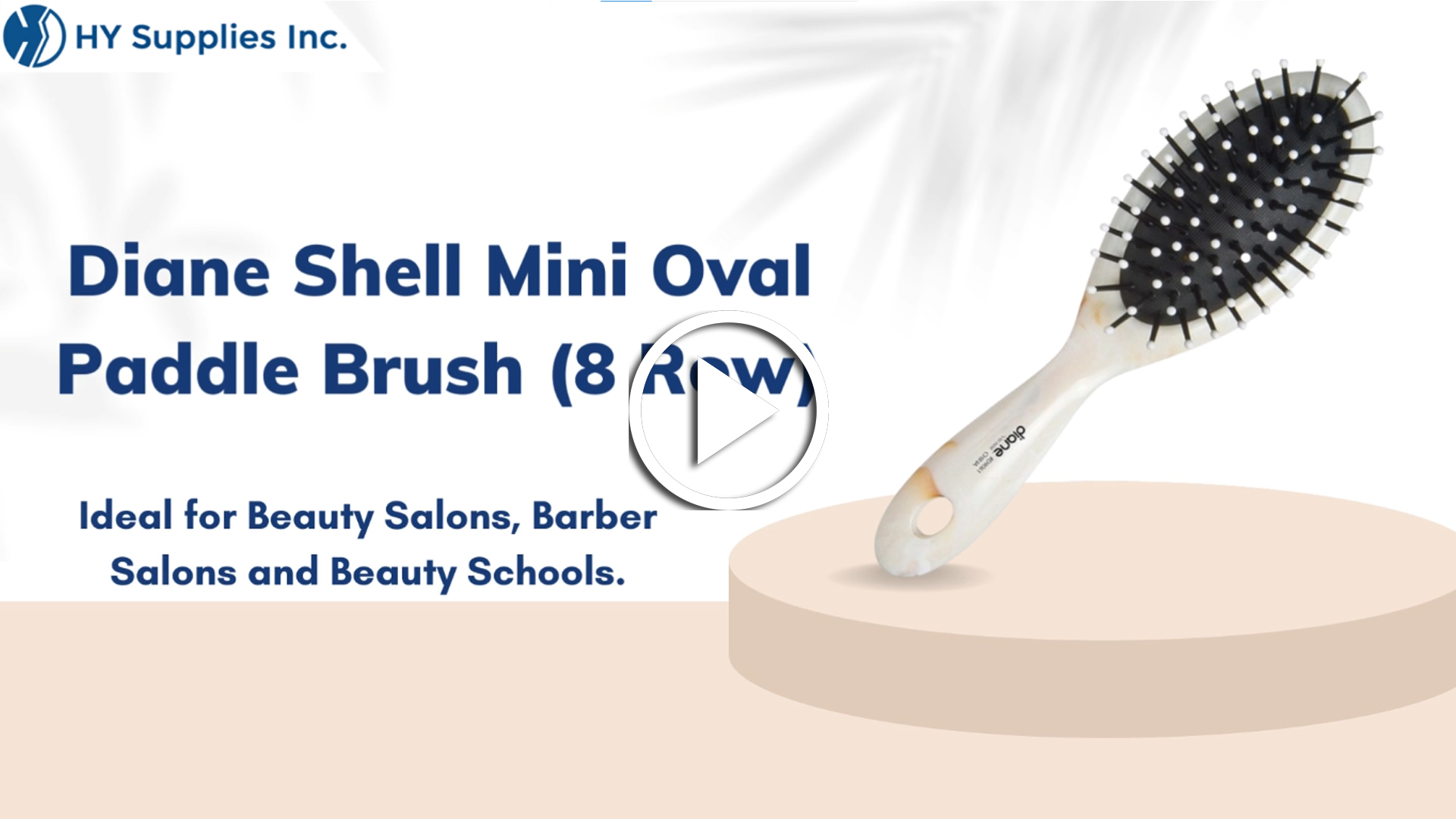 Diane Shell Mini Oval Paddle Brush (8 Row)
