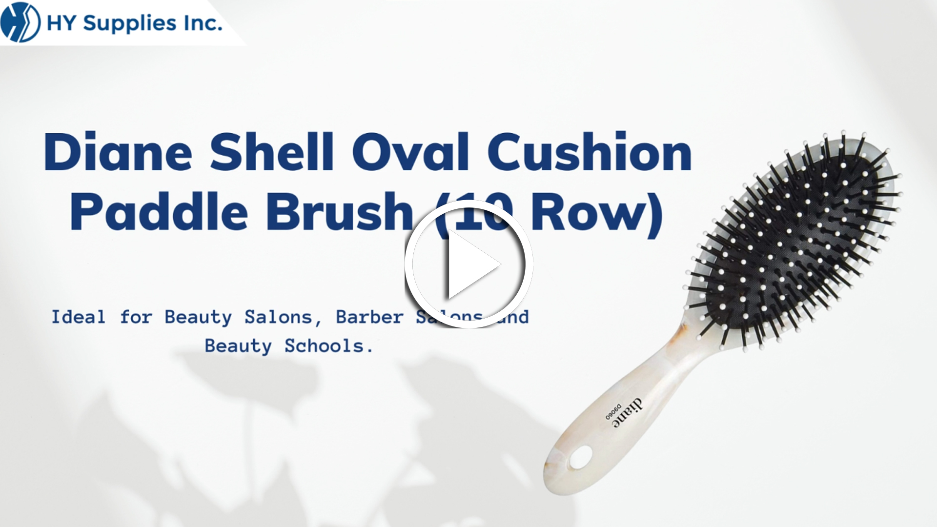Diane Shell Oval Cushion Paddle Brush (10 Row)