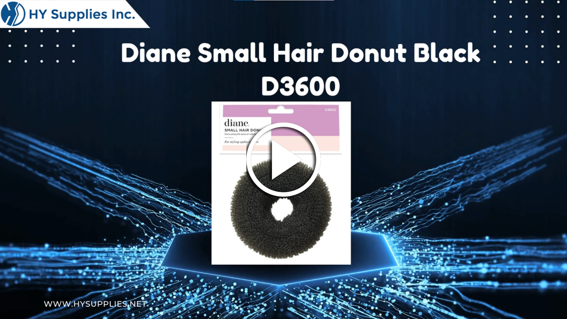 Diane Small Hair Donut Black D3600