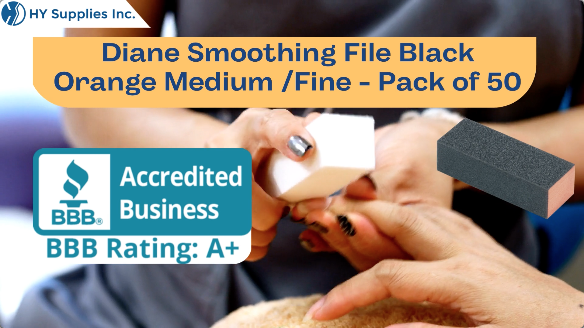 Diane Smoothing File Black Orange Medium /Fine - Pack of 50