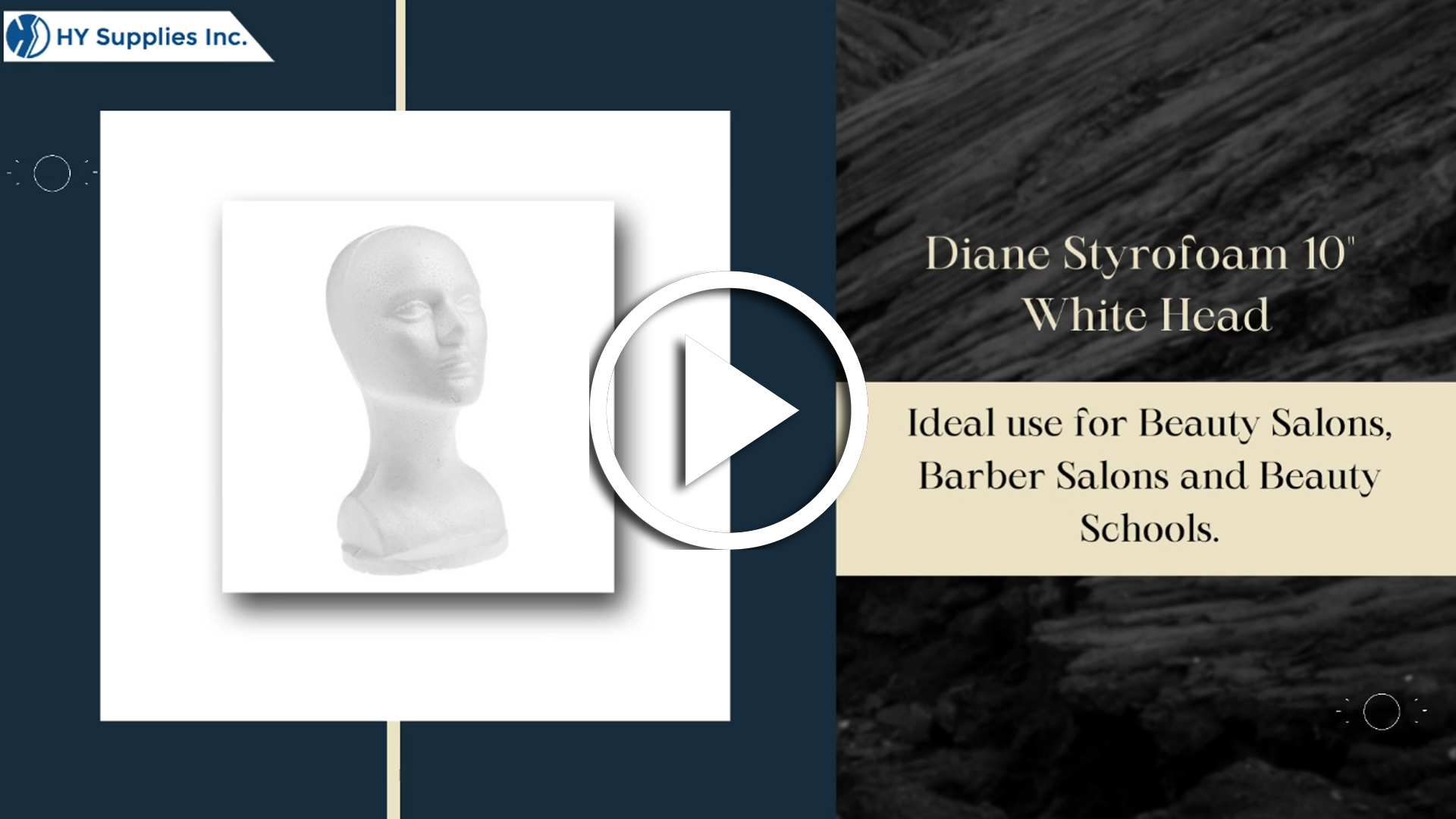 Diane Styrofoam 10"White Head