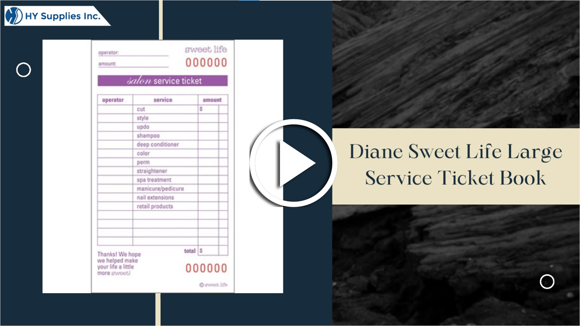 Diane Sweet Life Large Service Ticket Book