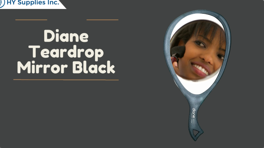Diane Teardrop Mirror Black