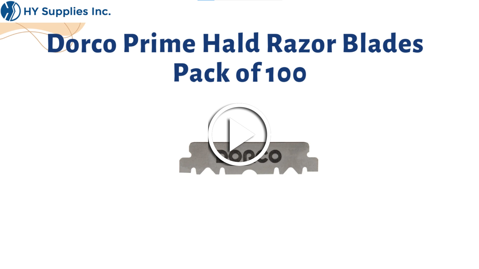 Dorco Prime Hald Razor Blades - Pack of 100