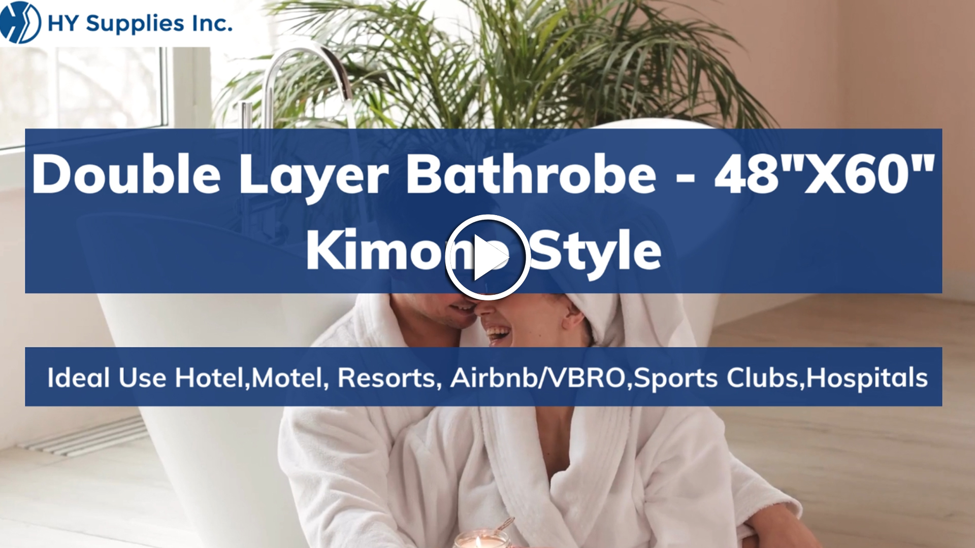 Double Layer Bathrobe - 48"X60" Kimono Style