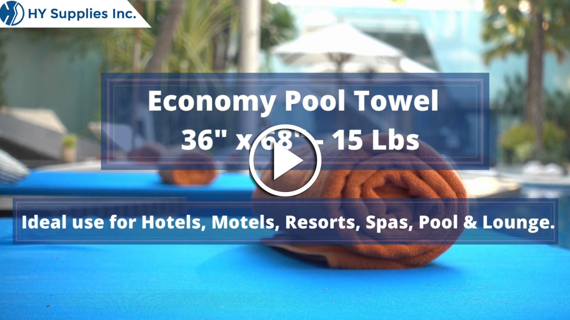 Economy Pool Towel - 36" x 68"- 15 Lbs