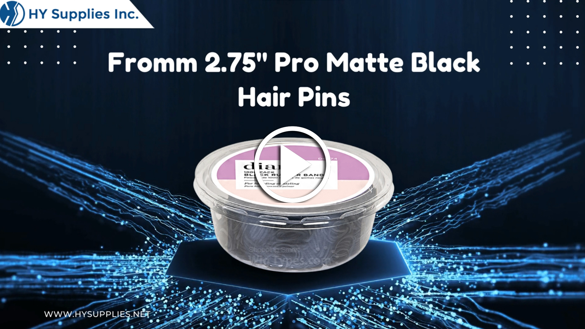 Fromm 2.75" Pro Matte Black Hair Pins
