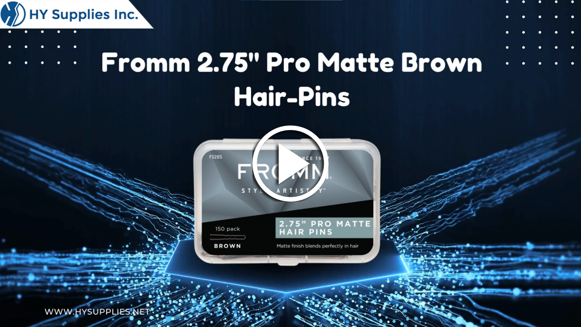 Fromm 2.75" Pro Matte Brown Hair-Pins