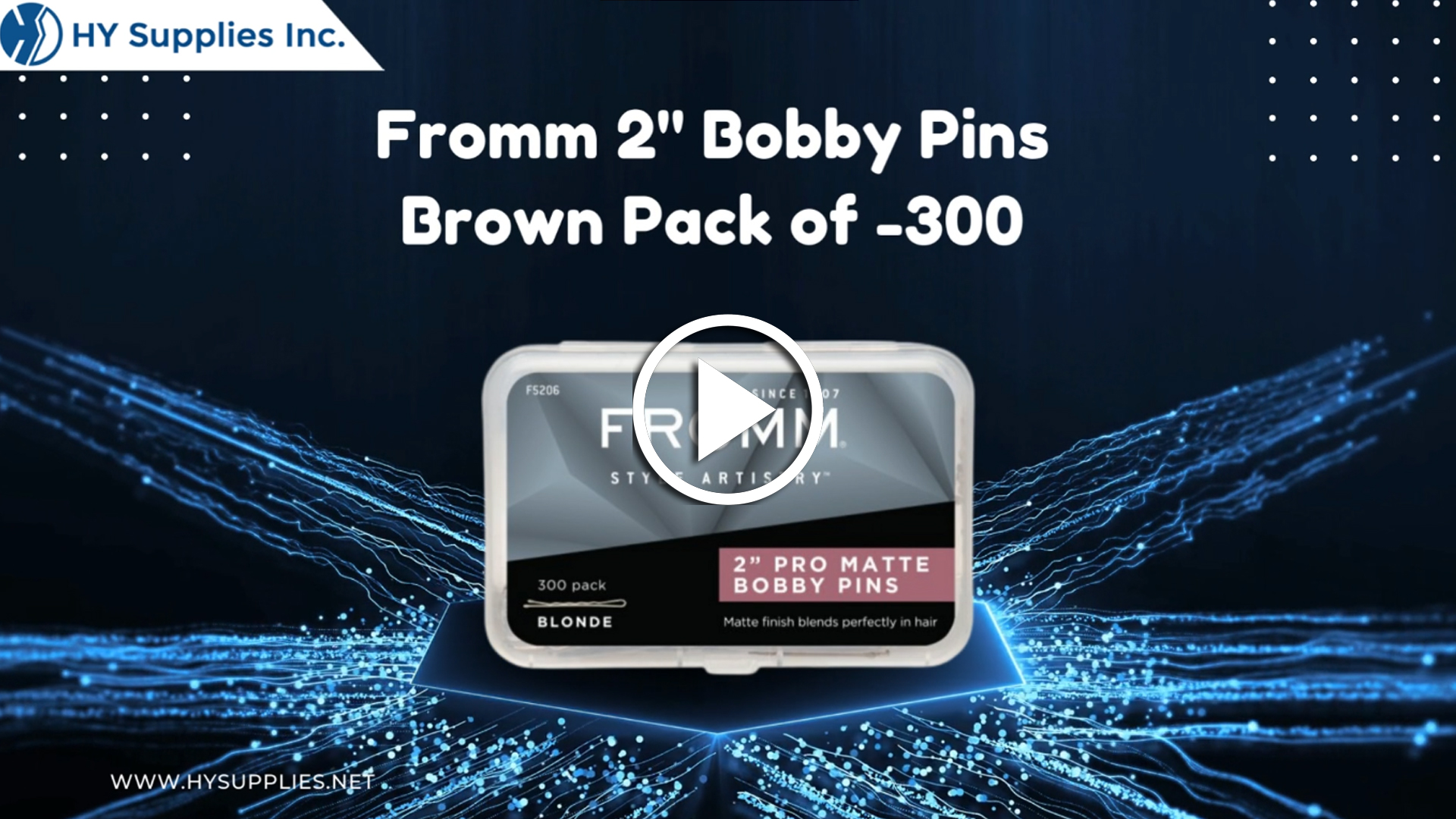 Fromm 2" Bobby Pins Brown Pack of -300