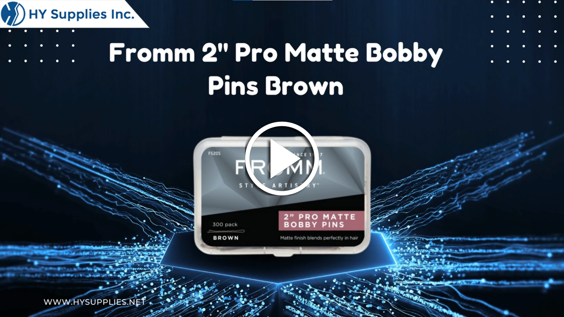 Fromm 2"Pro Matte Bobby Pins Brown