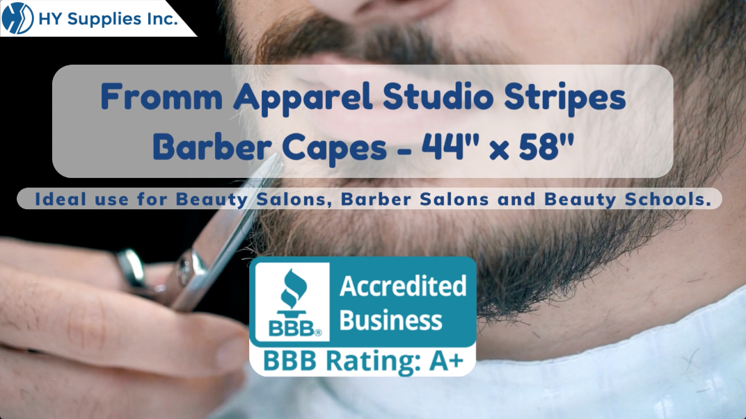 Fromm Apparel Studio Stripes Barber Capes - 44" x 58"