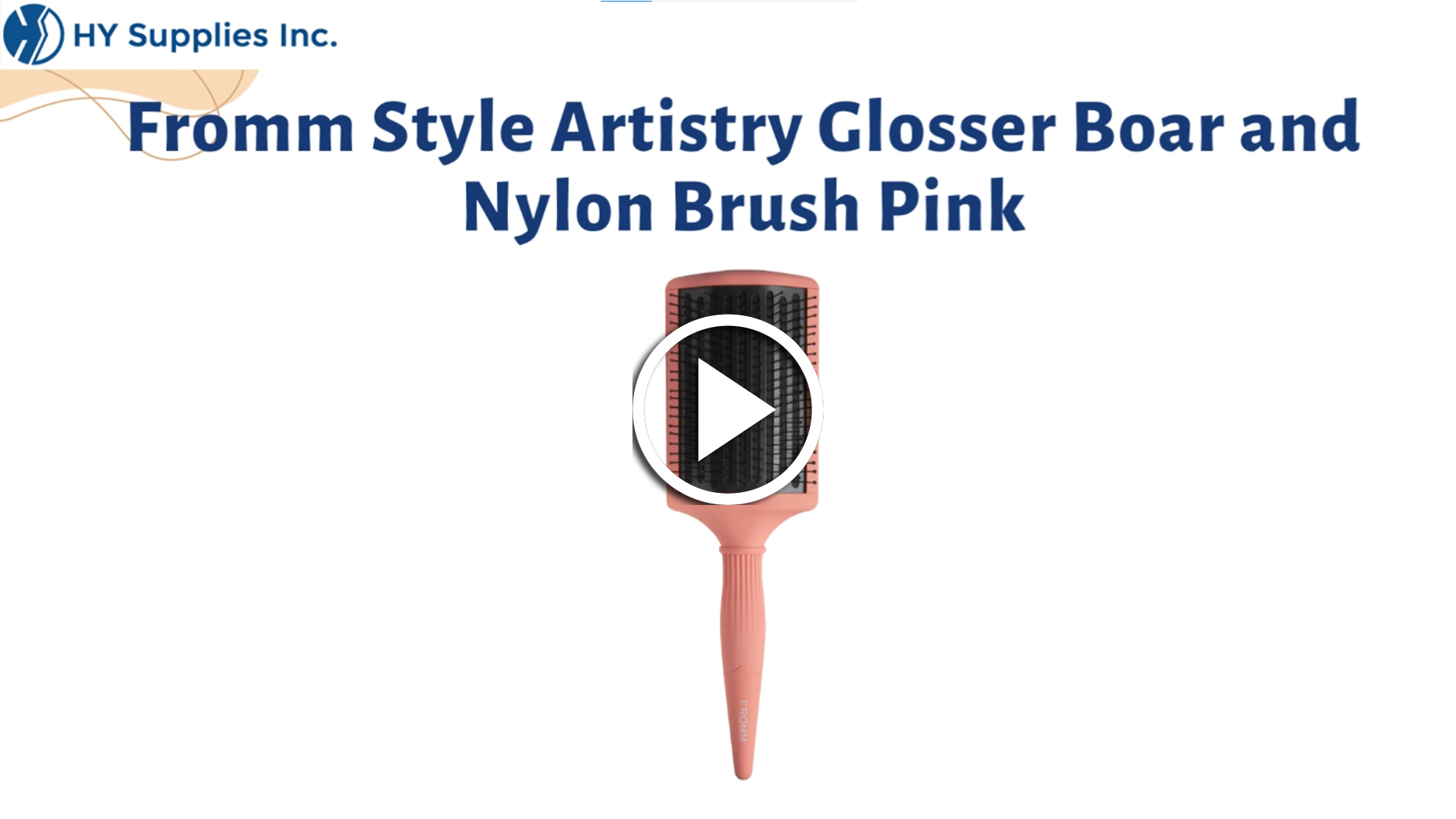Fromm Style Artistry Glosser Boar and Nylon Brush Pink