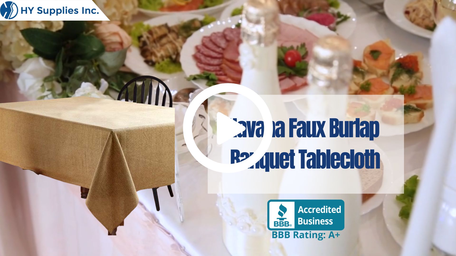 Havana Faux Burlap Banquet Tablecloth
