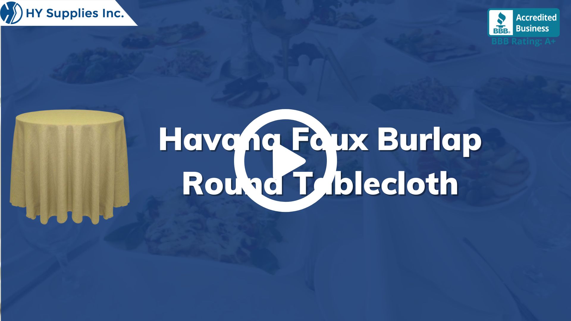 Havana Faux Burlap Round Tablecloth