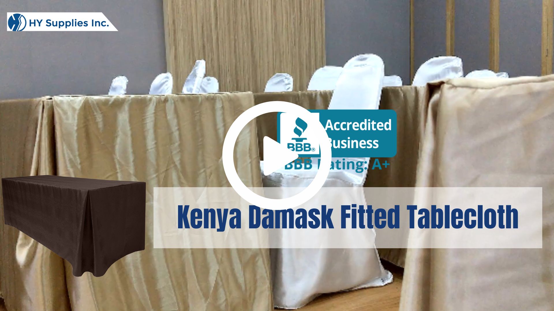 Kenya Damask Fitted Tablecloth