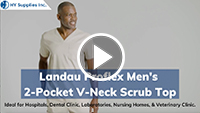 Landau Proflex Mens 2-Pocket V-Neck Scrub Top