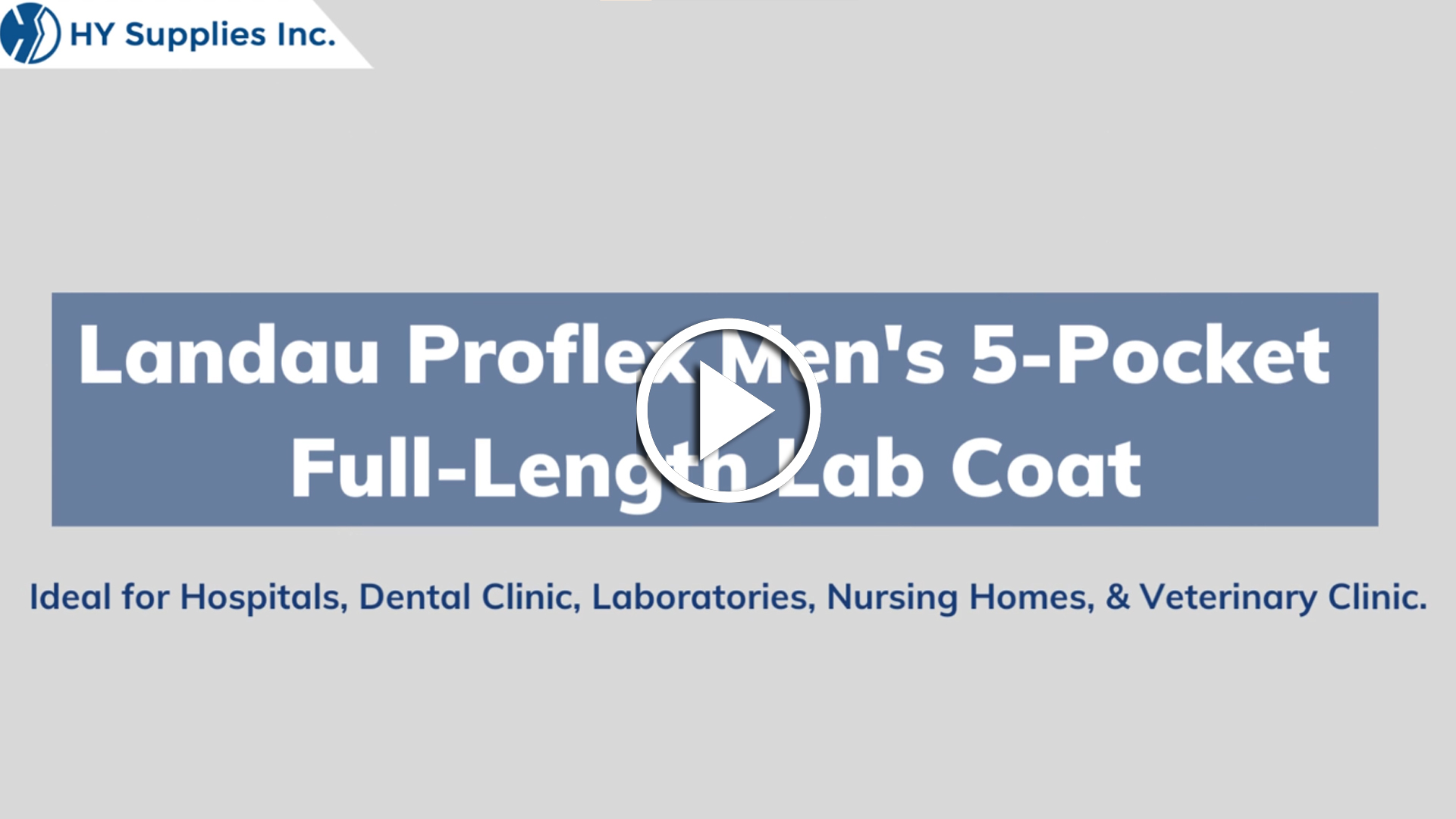 Landau Proflex Men's 5-Pocket Full-Length Lab Coat